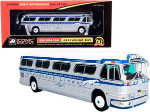 GM PD4104 Motorcoach Greyhound Bus \Birmingham\" 60th Anniversary of the Freedom Riders \"Vintage Bus & Motorcoach Collection\" Limited Edition to 504 pieces Worldwide 1/87 (HO) Diecast Mode"