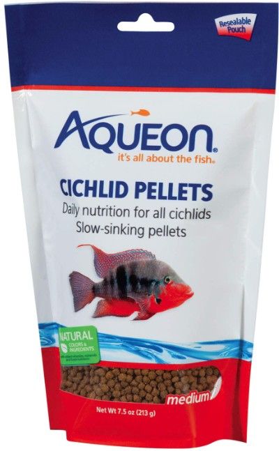 [Pack of 4] - Aqueon Medium Cichlid Food Pellets 7.5 oz
