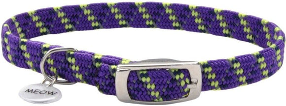 [Pack of 4] - Coastal Pet Elastacat Reflective Safety Collar with Charm Purple Small (Neck: 8-10