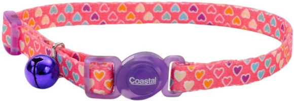 [Pack of 4] - Coastal Pet Safe Cat Breakaway Collar Multi Heart 12