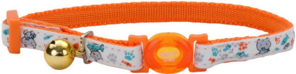 [Pack of 3] - Coastal Pet Safe Cat Glow in the Dark Adjustable Collar Orange 12