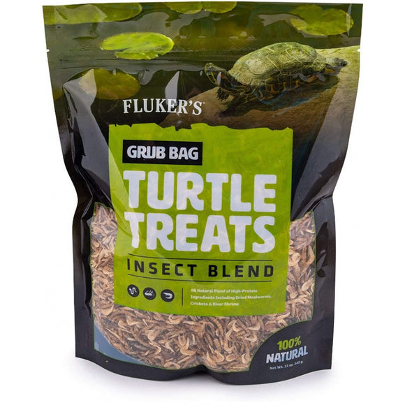 [Pack of 3] - Flukers Grub Bag Turtle Treat - Insect Blend 12 oz