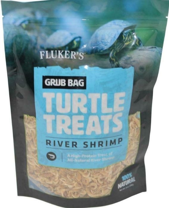[Pack of 3] - Flukers Grub Bag Turtle Treat - River Shrimp 6 oz