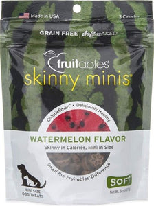 Fruitables Skinny Minis Watermelon Flavor Soft Baked Dog Treats