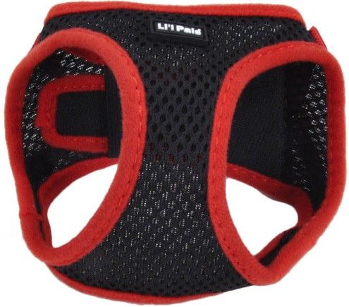 [Pack of 2] - Li'L Pals Black Harness with Red Lining Small (Neck: 8-10