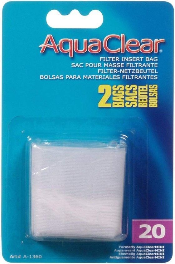 [Pack of 4] - AquaClear Filter Insert Nylon Media Bag 20 gallon - 2 count
