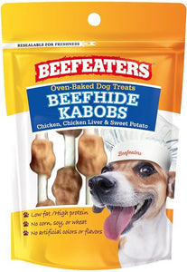 [Pack of 4] - Beafeaters Oven Baked Beefhide Kabobs Dog Treat 1.58 oz