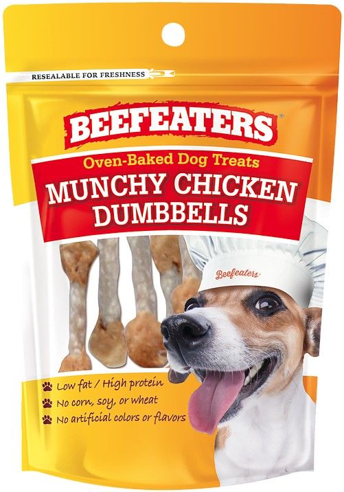 [Pack of 4] - Beafeaters Oven Baked Munchy Chicken Dumbells Dog Treat 2.11 oz