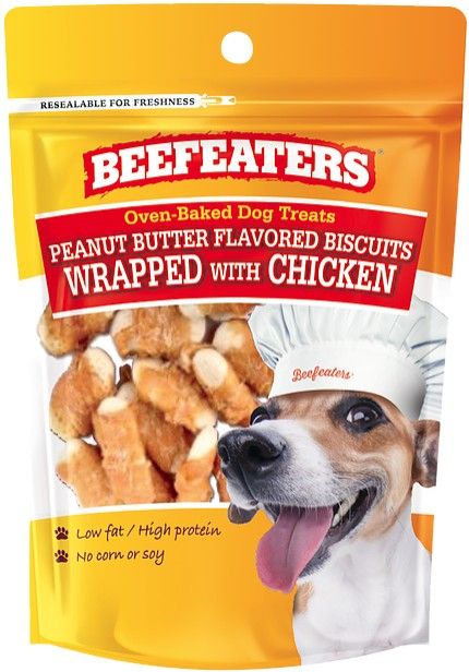 [Pack of 4] - Beafeaters Oven Baked Peanut Butter with Chicken Biscuit for Dogs 2.39 oz