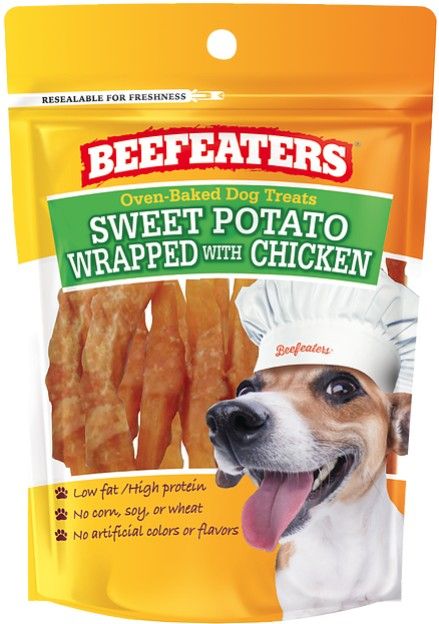 [Pack of 4] - Beafeaters Oven Baked Sweet Potato Wrapped with Chicken Dog Treat 2 oz