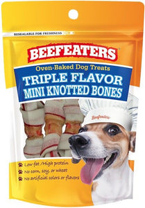 [Pack of 4] - Beafeaters Oven Baked Triple Flavor Mini Knotted Bones 1.26 oz