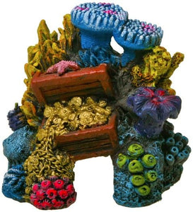 [Pack of 4] - Blue Ribbon Exotic Environments Lost Treasure Reef Aquarium Ornament 3"L x 2.5"W x 2.75"H