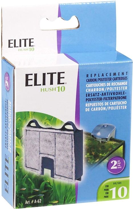 [Pack of 4] - Elite Hush 10 Replacement Carbon / Polyester Cartridges 2 count