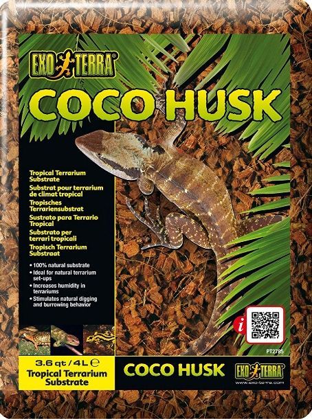 [Pack of 4] - Exo Terra Coco Husk Loose Tropical Terrarium Reptile Substrate 4 qt