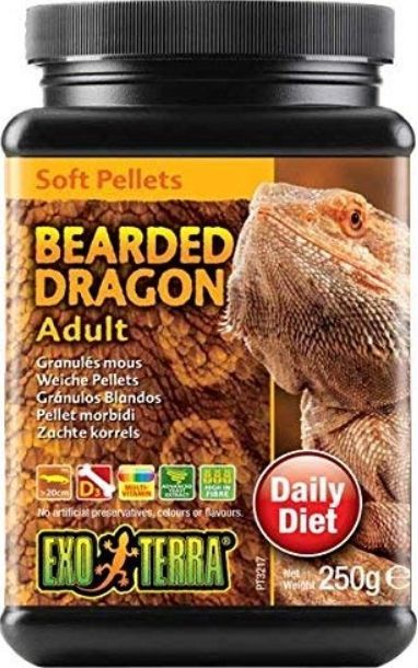 [Pack of 4] - Exo Terra Soft Pellets Adult Bearded Dragon Food 8.8oz