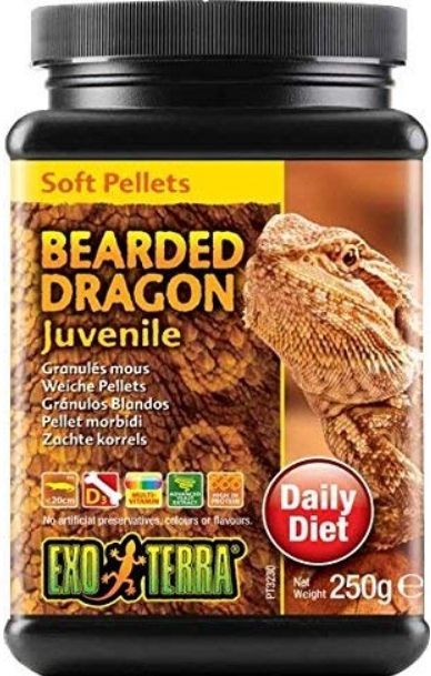 [Pack of 3] - Exo Terra Soft Pellets Juvenile Bearded Dragon Food 8.8oz