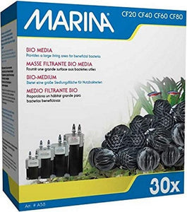 [Pack of 4] - Marina Canister Filter Replacement Bio Media 30 count