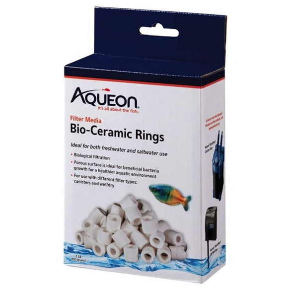 [Pack of 3] - Aqueon QuietFlow Bio Cermaic Rings Filter Media 1 lb
