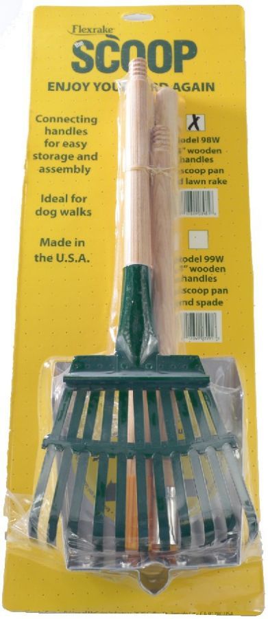 Flexrake Scoop and Steel Rake Set with Wood Handle - Small 1 count