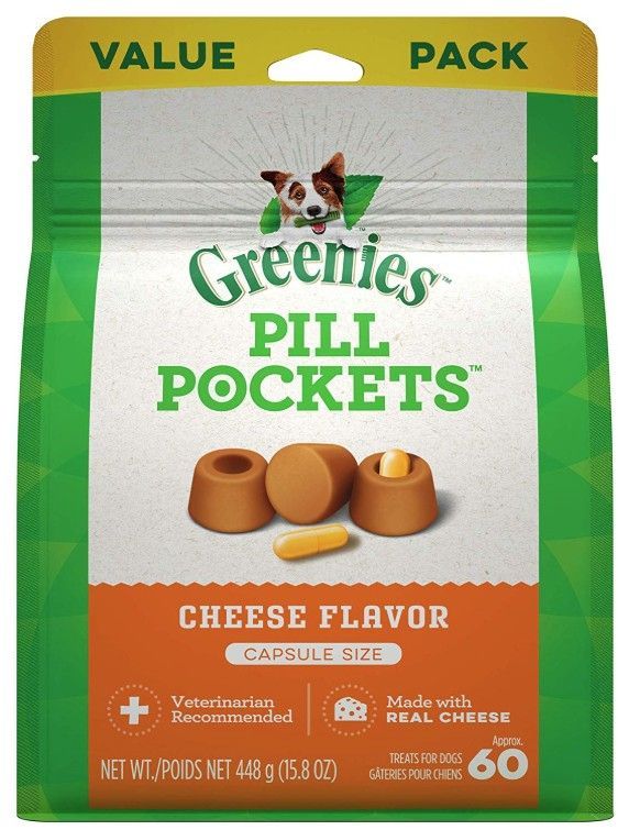 [Pack of 2] - Greenies Pill Pockets Cheese Flavor Capsules 60 count