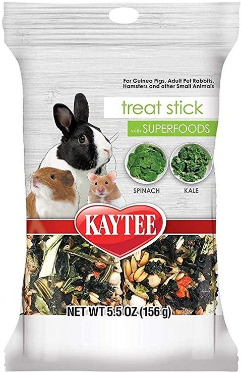 [Pack of 4] - Kaytee Superfoods Small Animal Treat Stick - Spinach & Kale 5.5 oz