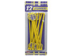 12 piece purple &amp; gold drink stirrers Pack of 24