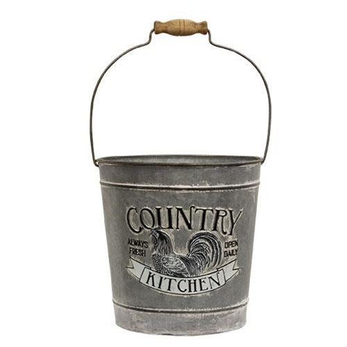 *Country Kitchen Galvanized Metal Bucket