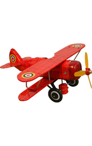 Collectible Tin Toy - Red \"Curtis\" biplane