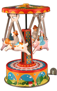 Collectible Tin Toy - Carousel with Dogs
