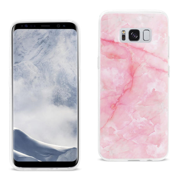 Reiko Samsung Galaxy S8 Edge/ S8 Plus Streak Marble Cover In Pink