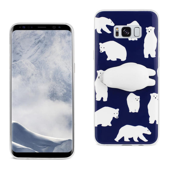 Reiko Samsung Galaxy S8 Edge TPU Design Case With  3D Soft Silicone Poke Squishy Polar Bear