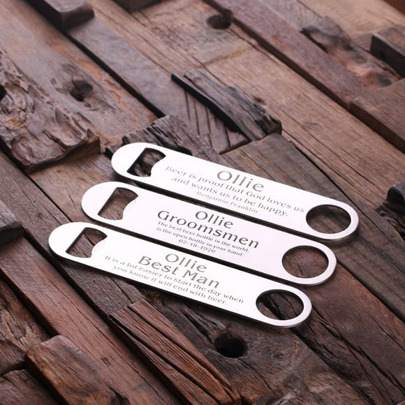 Personalized Stainless Steel Beer Bottle Opener
