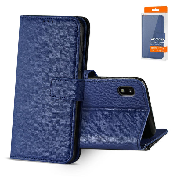 Reiko SAMSUNG GALAXY A10 3-In-1 Wallet Case In BLUE