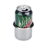 Small: Standard Stainless Steel Drop In Cup Holder