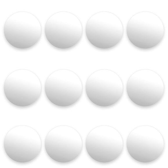 12 Smooth White Foosballs
