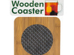 Wooden Coaster with Basketweave Pattern Pack of 12