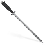 12"" Steel Honing Rod with Ergonomic Handle and Safety Guard""