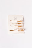 Gold Pearled Flower Bobby Pins /1 Pair
