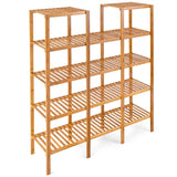 Multi-Functional Bamboo 5-Tier Shelf Plant Display Stand