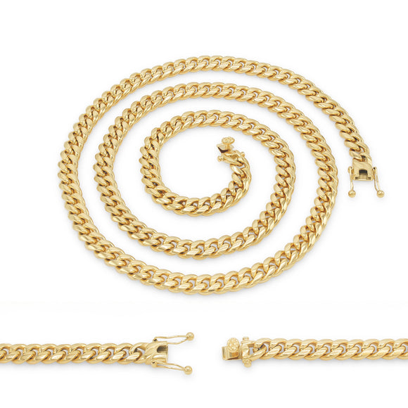 Cuban Link Chain 14K Gold Plated Necklace 30