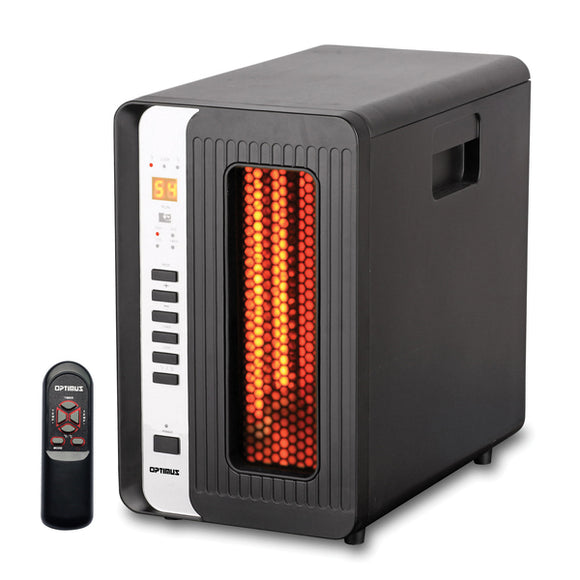 2-Setting 1,500-Watt-Max Portable Infrared Quartz Heater with Remote and LED Display
