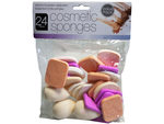 24 Assorted Cosmetic Sponges Pack of 12