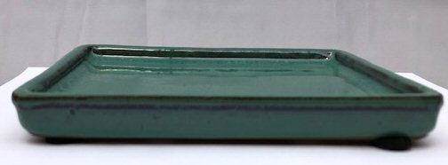 Green/Blue Ceramic Humidity / Drip Tray - Rectangle<br>7.0 x 5.25