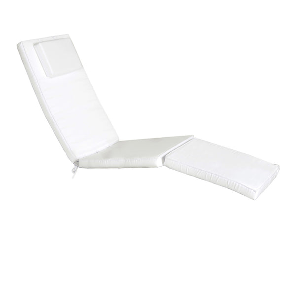 White Steamer Chair Cushion