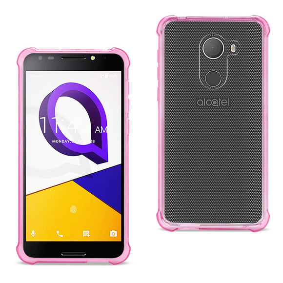 Reiko Alcatel Walters Clear Bumper Case With Air Cushion Protection In Clear Hot Pink