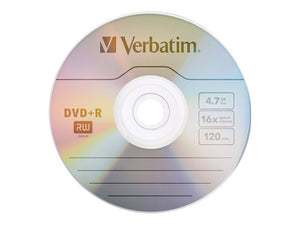 PACK OF 2 - VERBATIM DVD+R BRAND SLV 1PK 4.7GB/16X JEWEL CASE
