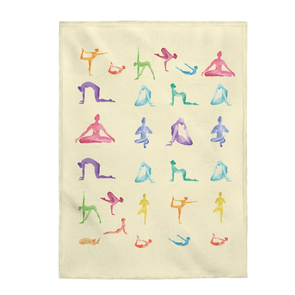 Yoga Sanctuary Velveteen Plush Blanket 50 by 60