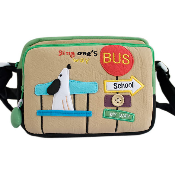 [Puppy & Bone] Embroidered Applique Swingpack Bag Purse / Wallet Bag / Coin Purse (3.9*3.3)