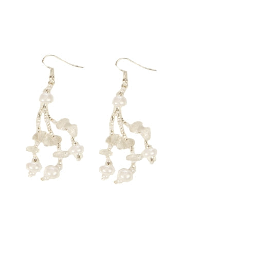 Beach Ball Earrings - White - Lucias Imports (J)