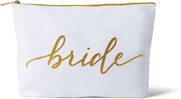 Bride Canvas Makeup Bag - Calligraphy Logo